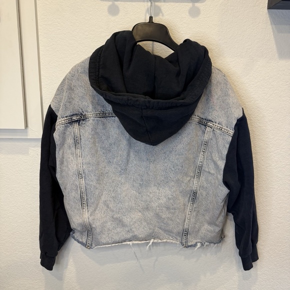 ALLSAINTS Milena Hooded Jacket in Indigo Blue Denim XS/S $269 - Picture 7 of 9